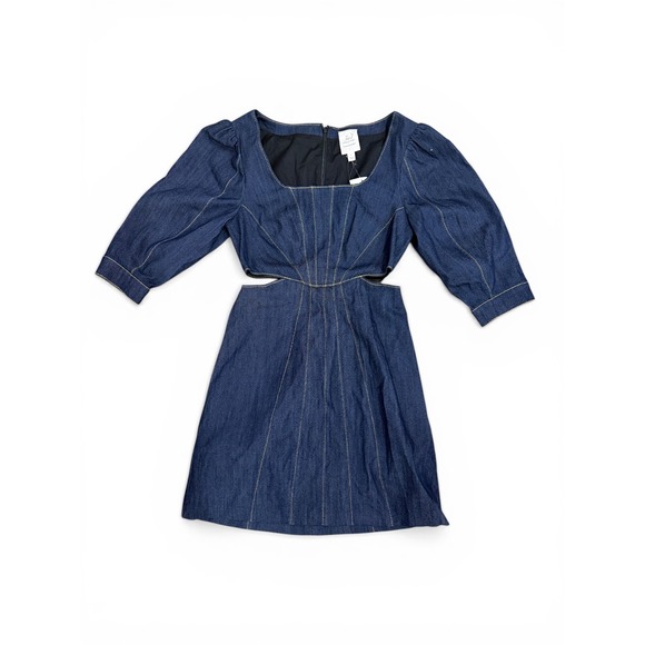 New! Cinq à Sept Lani Cut-Out Denim Mini Dress Size 2 $395 - Picture 5 of 8